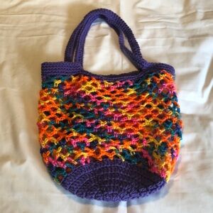 Colorful Crochet Tote Bag